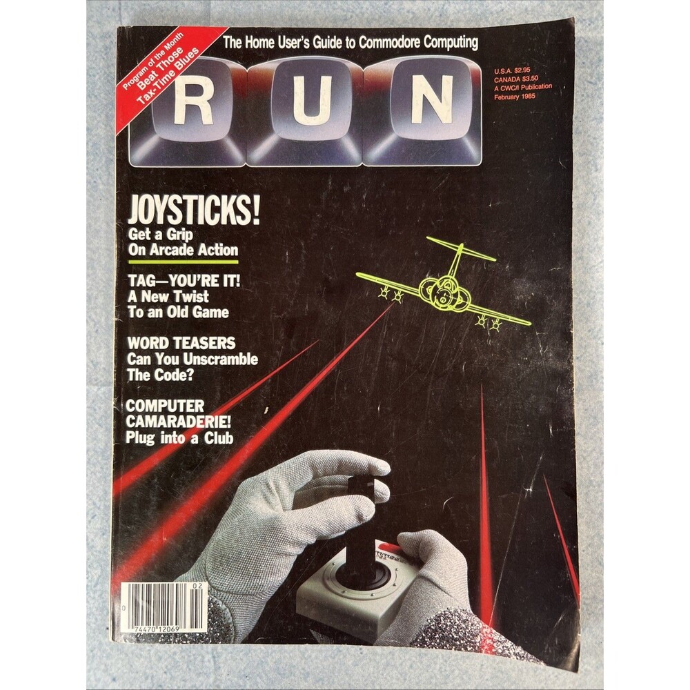 1985 FEBRUARY RUN MAGAZINE - JOYSTICKS FRONT COVER - H 8681